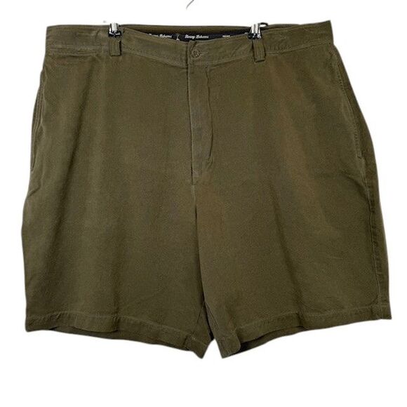 Tommy Bahama 100% Silk Men's Shorts Olive Green Flat Front Relax Size 40 - Picture 1 of 10